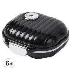 Seutedieol 便攜式7天一週份量藥盒 黑色 小型, 6個