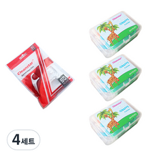 Cleanstar 성인치실 50개입 1팩 + 애니멀 모양 유아치실 24개입 3팩, 혼합색상, 4세트