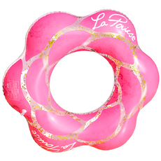 FANCY LIFE 多色充氣泳圈 兒童圓形款, 花瓣粉, 1個