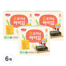 베베스트 처음 먹는 오가닉 아이김, 김맛, 15g, 6개