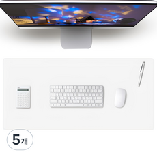 레토 가죽 마우스 장패드 800 x 400 mm LMP002XLC, 5개, 화이트