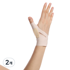 右拇指用雙層加壓固定帶 膚色, 2個