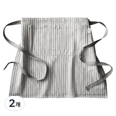 윌리엄스소노마 WS OK 하프 앞치마, 그레이, 2개