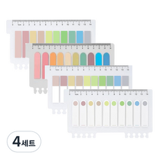 유니비 점착 메모 플래그 인덱스탭 4종 x 200p 세트, 4세트