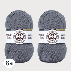 DIKTAS Madame Cotton棉質混紡毛線 2入, 51.灰色, 6個