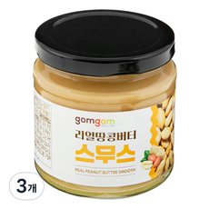 곰곰 리얼 100% 땅콩버터 스무스, 230g, 3개