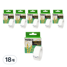 TONICO 透明膠帶補充包 辦公手持切割花式膠帶補充包 18mm X 20M 半透明, 18個