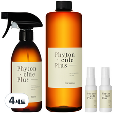 피톤치드플러스 편백수 스프레이 500ml + 리필 1L + 휴대용 30ml x 2p 세트, 1560ml, 4세트