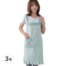 可愛蝴蝶結防水圍裙, 薄荷綠, 3個