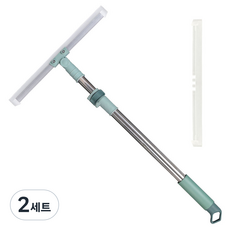 DAEHAN Water Zero 180度浴室除水刮刀 2段長柄刮刀 35cm + 備用刮刀組