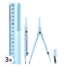 Youngbayoung 圓規 尺 鉛筆 三合一 藍色, 3個