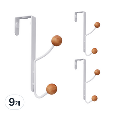 모노블 도어훅 문걸이 행거 2구, 혼합색상, 9개