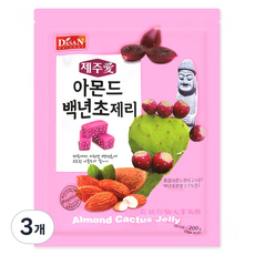 Dasan 濟州愛 杏仁百年草果凍, 3個, 200g, 杏仁百年草口味
