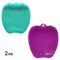 만능 발브러쉬 2종 세트, 민트 + 퍼플, 2세트