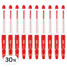 PILOT 百樂 FRIXION 可擦拭彩色簽字筆, 紅色, 30個