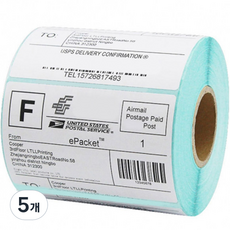 條碼感熱捲筒標籤 950張, 5個