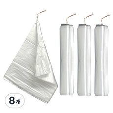 요리를그리다 다용도 고리 비닐봉투 은은한투명 1호 18 x 22 cm, 8개, 100개입, 미니(XS)