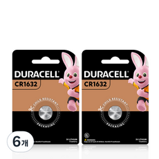 듀라셀 코인 리튬 건전지 CR1632, 1개입, 6개