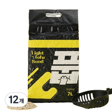 풉 오리지널 고양이 모래 두부, 7L, 12개, 두부향