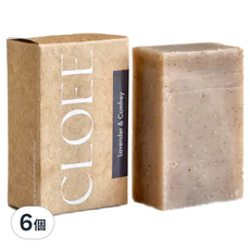 CLOEE 薰衣草紫草臉部身體皂, 2合1潔顏沐浴, 美國手工製造, 103g, 6個