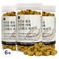 야아부르니 강아지 간식 유산균 품은 건강한 야채 노즈워크 져키, 180g, 6개, 혼합맛(황태/고구마)