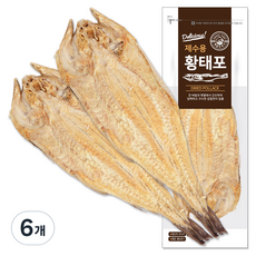 해맑은푸드 제수용 황태포 2미, 140g, 6개