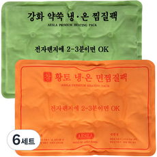 애슬라 냉온 찜질팩 참황토 + 강화약쑥, 6세트