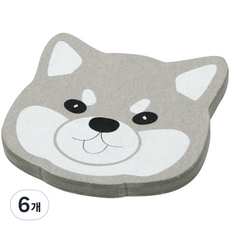 KOXINA 硅藻土吸水造型杯墊, 小狗, 6個