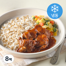 하림이닭 탄단지 다이어트 도시락 귀리잡곡밥과 숯불갈비치킨 (냉동), 210g, 8팩