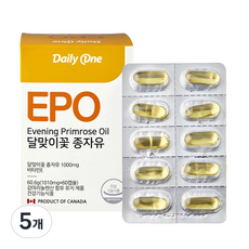 데일리원 달맞이꽃 종자유 감마리놀렌산, 5개, 60.6g