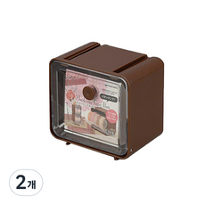미니 스퀘어 테이프 홀더, 브라운, 2개
