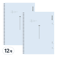 3000 메인페이지 2분할 수학 연습장, 블루, 12개