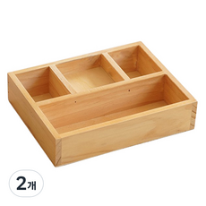 마켓피오 홈 고급 나무 인테리어 보석 트레이 타입6, 2개