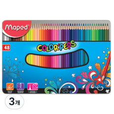 Maped Color'Peps 彩色鉛筆 832058 鐵盒, 48色, 3個