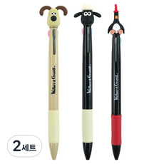 PINKFOOT W & G 公仔3色原子筆3款套組 0.7mm, 2套, 阿高 + 笑笑羊 + 麥高