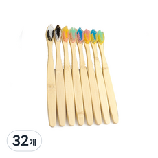 디에닐 제로웨이스트 투톤 나무 칫솔 랜덤발송, 32개, 1개입