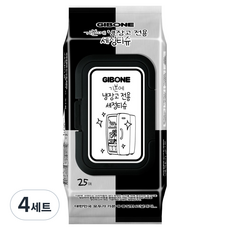 GIBONE 冰箱專用清潔濕巾 蓋型 25入, 4套