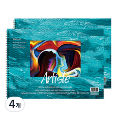 全彩美術用素描本 200g 隨機出貨, 5開, 15張, 4個