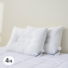 monshare 超細纖維拉鍊式頸椎枕芯, 白色, 4個
