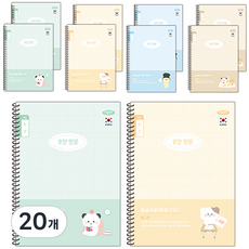 PENPIA 2 000 小學用8格漢字練習螺旋筆記本 通用, 20個, 隨機出貨