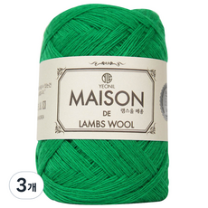연일섬유 램스울 메종 뜨개실, 26녹색, 3개