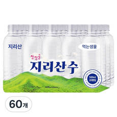 청정골지리산수 무라벨 생수, 60개, 500ml