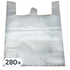Bugukbongtu 附提把高級超市袋 透明 3號, 10L, 280個