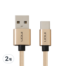 INON USB Type-C 高速充電數據線 IN-CAUC101, 金色, 2個, 1m