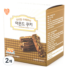 에코맘하우스 우리밀아몬드 쿠키, 135g, 2개