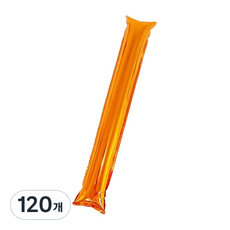 마켓감성 무패턴 치어스 풍선막대, 오렌지, 120개