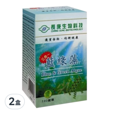 長庚生技 長庚藍綠藻 180顆 2盒, 完整營養補充, 提升活力