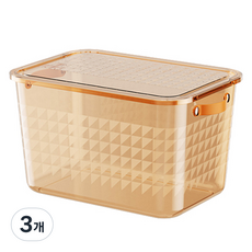 블럭마트 의류 이불 멀티정리상자, 브라운, 점보대형(36.8 x 26 x 22.5 cm), 3개