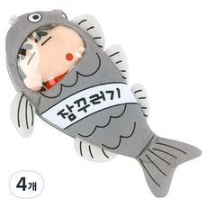 짱구 붕어빵 파우치, 혼합색상, 4개