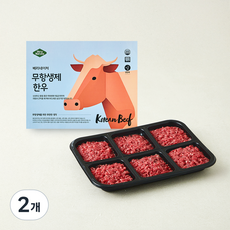 베리네이처 무항생제 인증 한우 다짐육 3번다짐, 300g, 2개